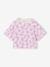 T-shirt fille cropped manches courtes beige+écru+rayé violet+rose poudré 8 - vertbaudet enfant 