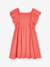 Robe fille manches papillon corail+écru 2 - vertbaudet enfant 