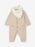 Ensemble bébé combinaison tricot et bandana beige chiné 1 - vertbaudet enfant 