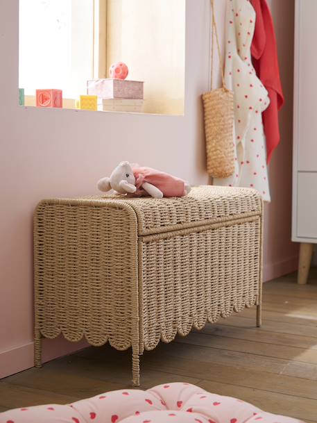 Coffre de rangement Feston pliable beige 2 - vertbaudet enfant 