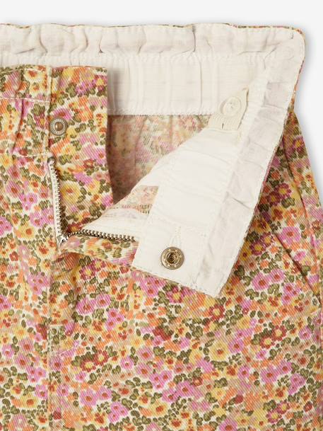 Pantalon fille large imprimé Fleurs multicolore+Léopard beige+vanille+Zébré chocolat 3 - vertbaudet enfant 