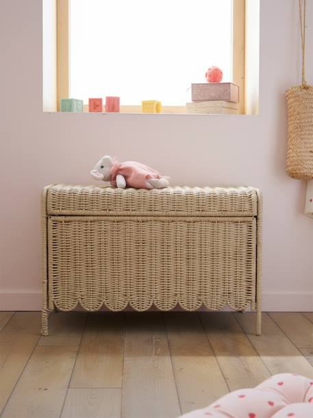 Coffre de rangement Feston pliable beige 1 - vertbaudet enfant 