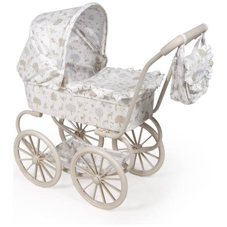 Jouet poussette landau vintage pour poupée beige Pasito a pasito