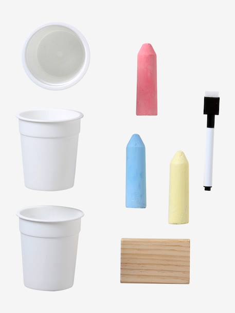 Tableau pliable et réglable en hauteur 3 en 1 en bois FSC® blanc+multicolore+Rose 8 - vertbaudet enfant 