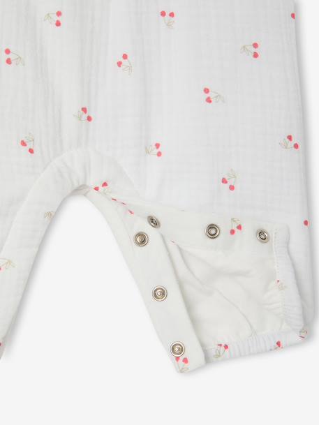 Combinaison bébé naissance en gaze de coton beige+blanc+écru+tilleul 3 - vertbaudet enfant 