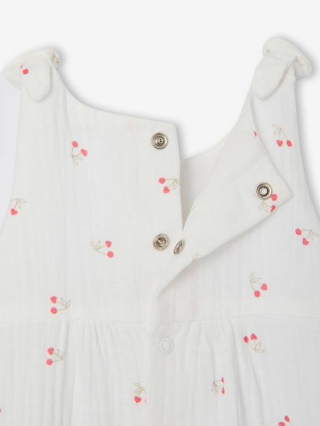 Combinaison bébé naissance en gaze de coton beige+blanc+écru+tilleul 4 - vertbaudet enfant 
