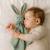 Doudou lange en coton bio Beige+Blanc+Fraise+Rose+Vert 29 - vertbaudet enfant 