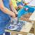 Cuisine extérieure premier âge early fun bois fsc® Marron - bleu - noir 2 - vertbaudet enfant 