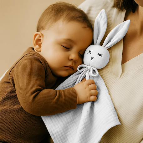 Doudou lange en coton bio Beige+Blanc+Fraise+Rose+Vert 10 - vertbaudet enfant 