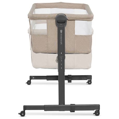 Lit Cododo Kinderkraft NESTEE UP 2 2 en 1 avec 5 Niveaux de Hauteur, Matelas Inclus, Roues avec Frein et Inclinaison Beige+Grey+Gris/clair 5 - vertbaudet enfant 