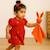 Doudou lange en coton bio Beige+Blanc+Fraise+Rose+Vert 16 - vertbaudet enfant 