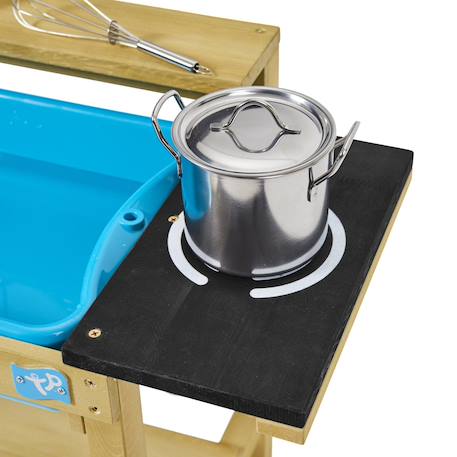 Cuisine extérieure premier âge early fun bois fsc® Marron - bleu - noir 3 - vertbaudet enfant 