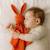 Doudou lange en coton bio Beige+Blanc+Fraise+Rose+Vert 17 - vertbaudet enfant 