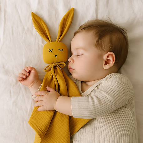 Doudou lange en coton bio Beige+Blanc+Fraise+Rose+Vert 3 - vertbaudet enfant 