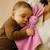 Doudou lange en coton bio Beige+Blanc+Fraise+Rose+Vert 23 - vertbaudet enfant 