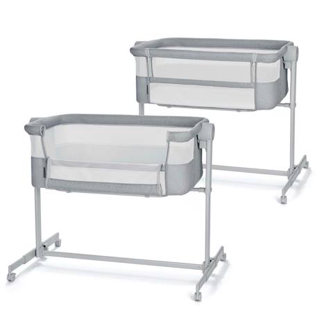 Lit Cododo Kinderkraft NESTEE UP 2 2 en 1 avec 5 Niveaux de Hauteur, Matelas Inclus, Roues avec Frein et Inclinaison Beige+Grey+Gris/clair 13 - vertbaudet enfant 