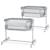 Lit Cododo Kinderkraft NESTEE UP 2 2 en 1 avec 5 Niveaux de Hauteur, Matelas Inclus, Roues avec Frein et Inclinaison Beige+Grey+Gris/clair 13 - vertbaudet enfant 