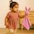 Doudou lange en coton bio Beige+Blanc+Fraise+Rose+Vert 24 - vertbaudet enfant 