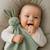 Doudou lange en coton bio Beige+Blanc+Fraise+Rose+Vert 27 - vertbaudet enfant 