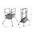 Table à Langer et Baignoire Kinderkraft BUBBLY 5 en 1 avec Cadre Pliable, Panier de Rangement et Tuyau de Vidange Gris 6 - vertbaudet enfant 