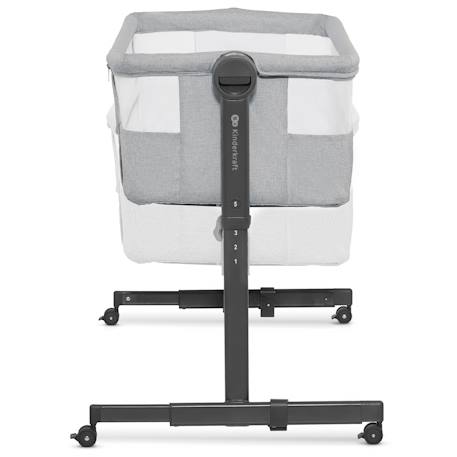 Lit Cododo Kinderkraft NESTEE UP 2 2 en 1 avec 5 Niveaux de Hauteur, Matelas Inclus, Roues avec Frein et Inclinaison Beige+Grey+Gris/clair 11 - vertbaudet enfant 