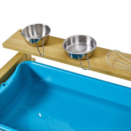 Cuisine extérieure premier âge early fun bois fsc® Marron - bleu - noir 5 - vertbaudet enfant 