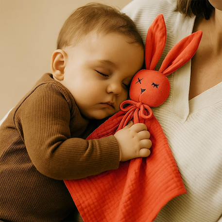Doudou lange en coton bio Beige+Blanc+Fraise+Rose+Vert 15 - vertbaudet enfant 