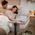 Lit Cododo Kinderkraft NESTEE UP 2 2 en 1 avec 5 Niveaux de Hauteur, Matelas Inclus, Roues avec Frein et Inclinaison Beige+Grey+Gris/clair 15 - vertbaudet enfant 