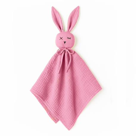 Doudou lange en coton bio Beige+Blanc+Fraise+Rose+Vert 19 - vertbaudet enfant 