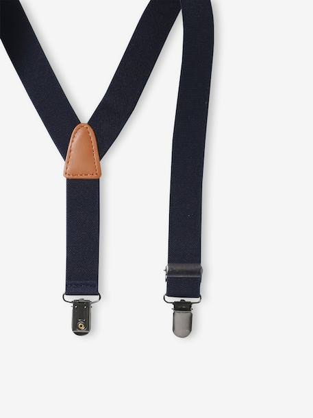 Bretelles bicolores garçon bleu foncé+caramel+marine 2 - vertbaudet enfant 