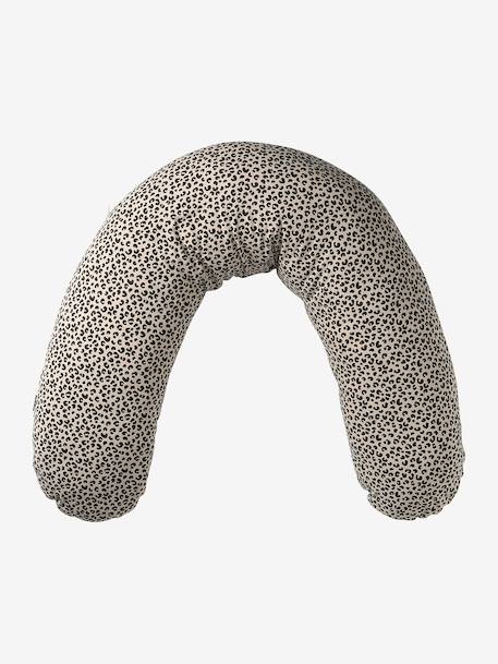 Coussin d'allaitement + housse de protection Bio Collection Bleu foncé/étoiles+Cherry+ivoire imprimé végétal+Minisaurus+sable 17 - vertbaudet enfant 