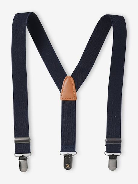 Bretelles bicolores garçon bleu foncé+caramel+marine 1 - vertbaudet enfant 