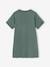Robe fille en molleton léger motif gris chiné+rayé bleu+vert+vert sauge 12 - vertbaudet enfant 