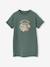 Robe fille en molleton léger motif gris chiné+rayé bleu+vert+vert sauge 11 - vertbaudet enfant 