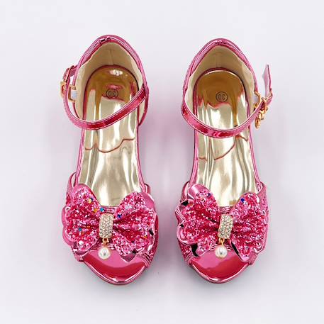 Mules à nœuds et paillette t27 (3-4 ans) Rose pailleté 3 - vertbaudet enfant 