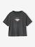 T-shirt fille imprimé manches courtes anthracite+jaune pâle+Léopard+sable 1 - vertbaudet enfant 