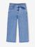 Jean large fille brodé bleu moyen+denim bleached 10 - vertbaudet enfant 