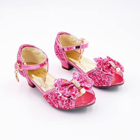 Mules à nœuds et paillette t30 (5-7 ans) Rose pailleté 2 - vertbaudet enfant 