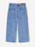 Jean large fille brodé bleu moyen+denim bleached 11 - vertbaudet enfant 