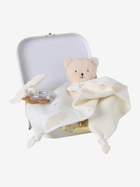Doudou personnalisable et hochet avec mallette NUAGE blanc 4 - vertbaudet enfant 