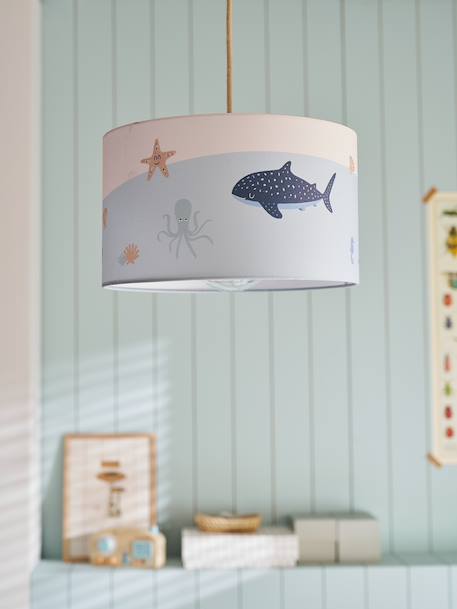 Abat-jour animaux marins bleu imprimé 1 - vertbaudet enfant 