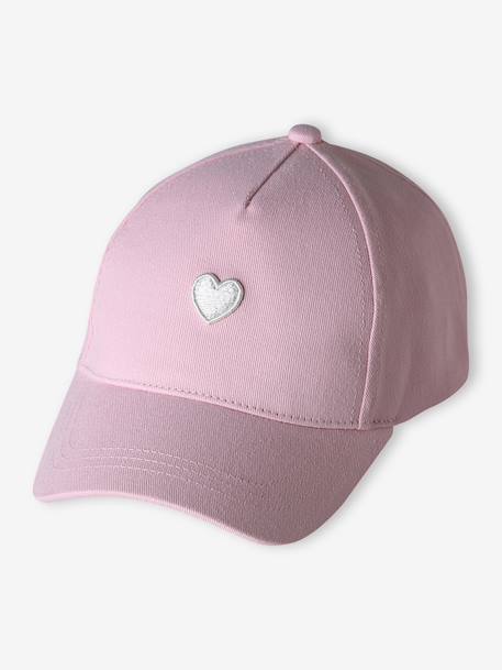 Fille-Casquette enfant fille coeur brodé