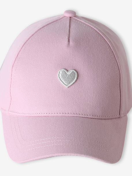 Casquette enfant fille coeur brodé bleu pâle+rose pâle+vert d'eau 6 - vertbaudet enfant 