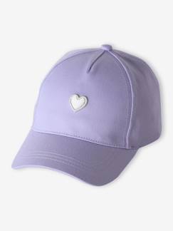 -Casquette enfant fille coeur brodé