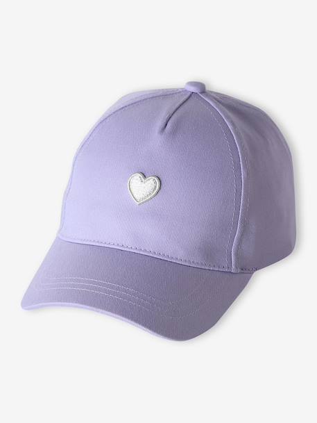 Casquette enfant fille coeur brodé bleu pâle+vert d'eau 1 - vertbaudet enfant 