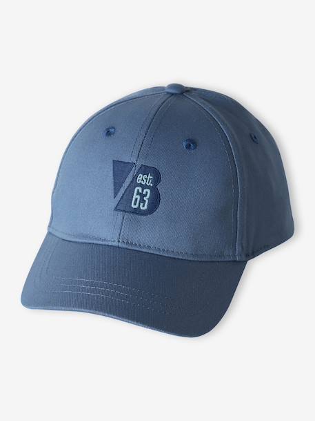 Casquette garçon en coton bleu moyen 1 - vertbaudet enfant 