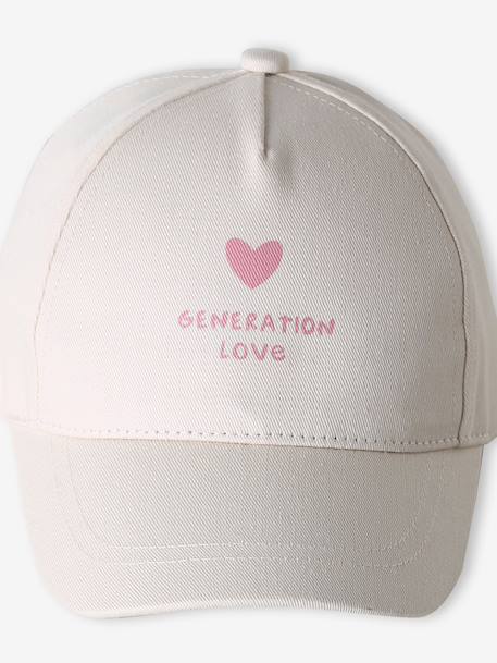 Casquette bébé fille 'Génération love' écru 2 - vertbaudet enfant 