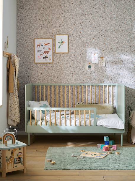 Lit bébé cannelé évolutif 70x140cm vert 2 - vertbaudet enfant 