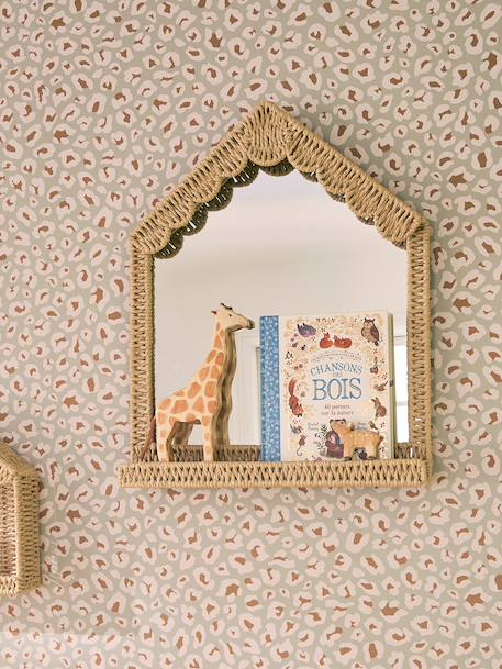 Miroir maison en corde de papier beige 1 - vertbaudet enfant 