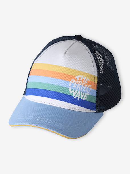 Casquette garçon style trucker bleu ciel 2 - vertbaudet enfant 